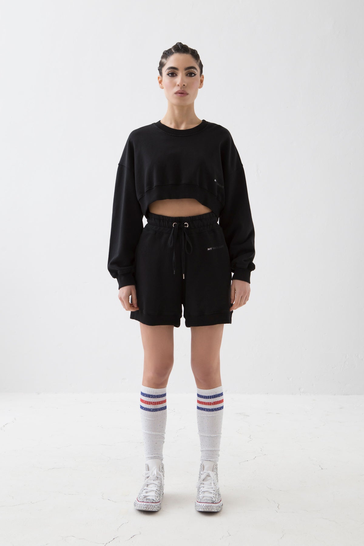 MYTRACKSUIT - GIROCOLLO CORTA/PANTALONE CORTO NERO