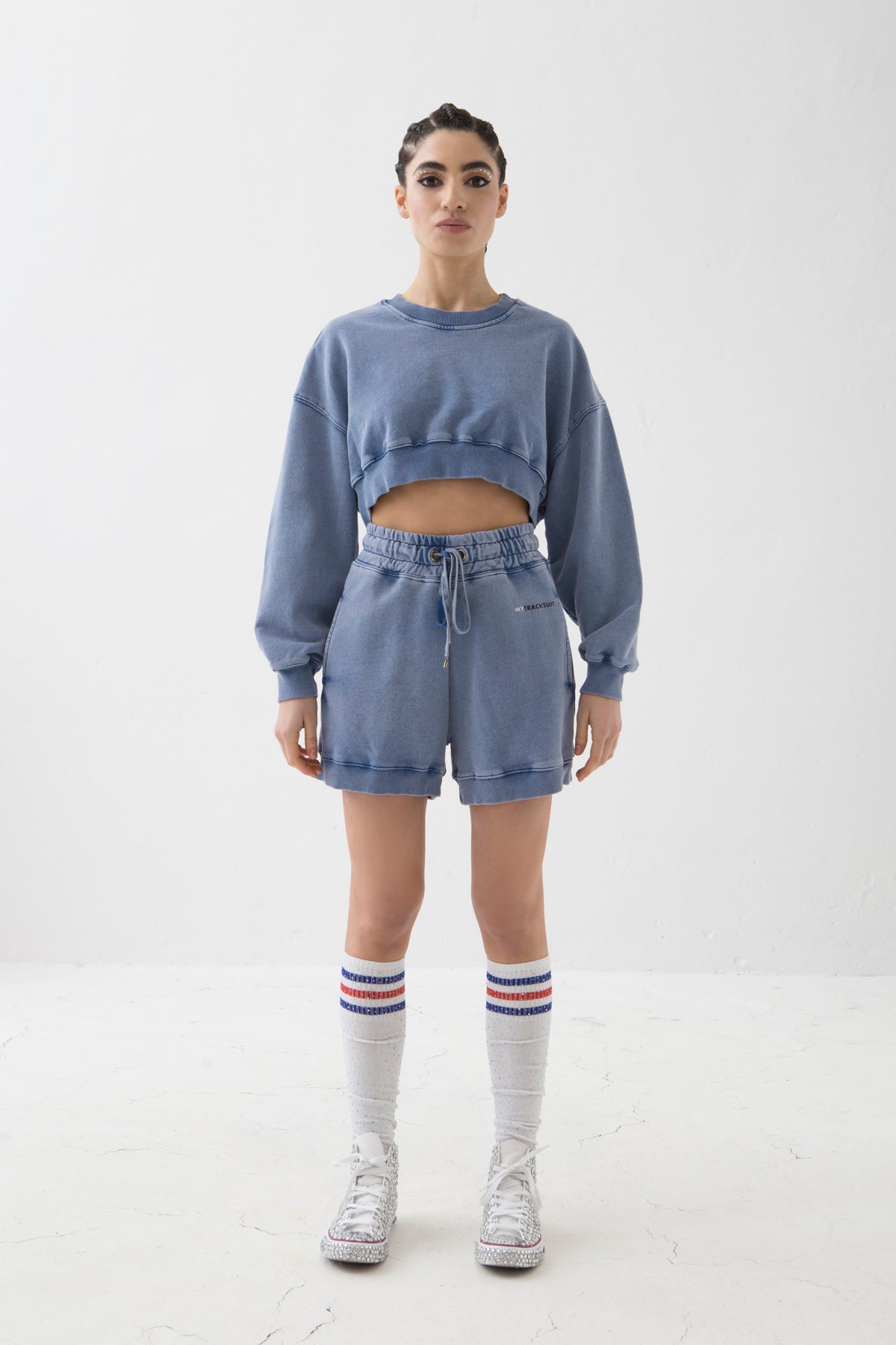 MYTRACKSUIT - GIROCOLLO CORTA/PANTALONE CORTO BLU