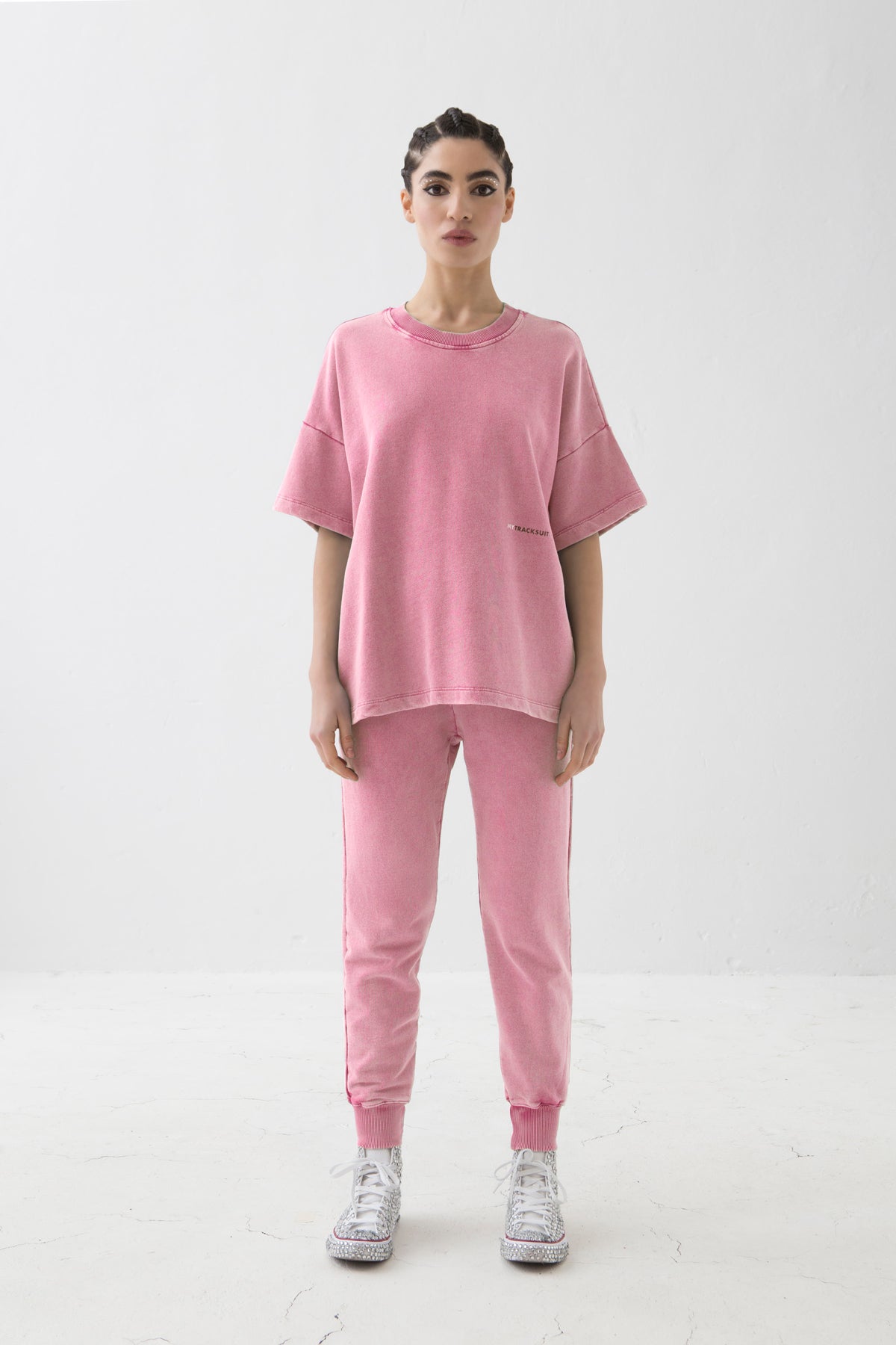 MYTRACKSUIT - T-SHIRT/PANTALONE FONDO IN COSTINA FUCSIA
