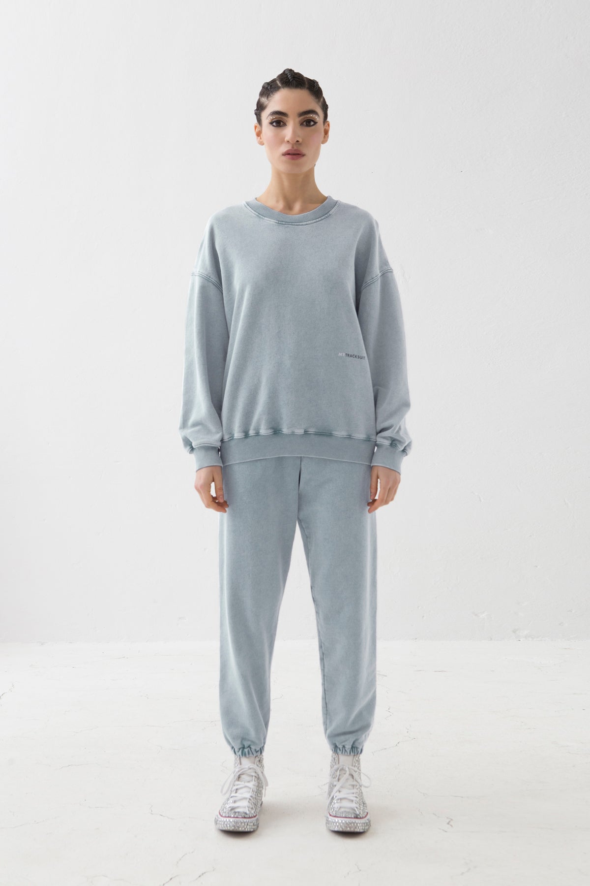 MYTRACKSUIT - FELPA GIROCOLLO/JOGGER VERDE