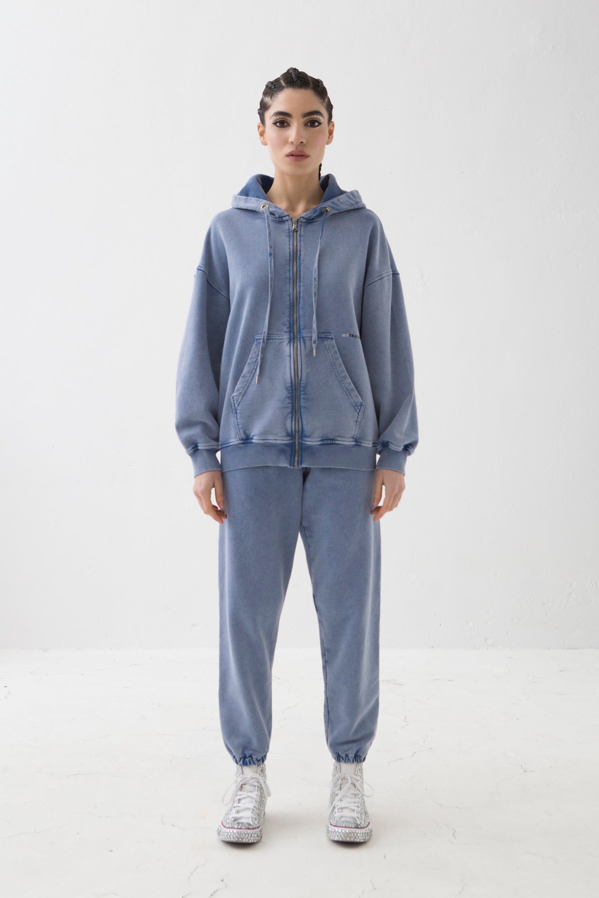 MYTRACKSUIT - HOODIE + ZIP SWEATER / JOGGER PANTS BLUE