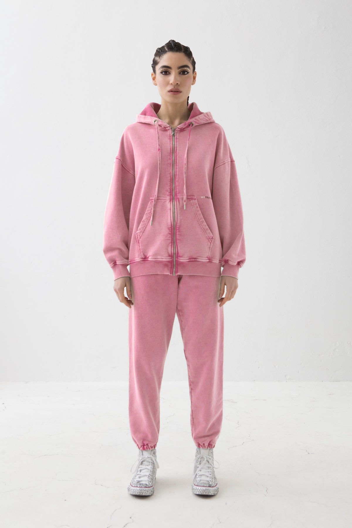 MYTRACKSUIT - CAPPUCCIO + ZIP/JOGGER FUCSIA