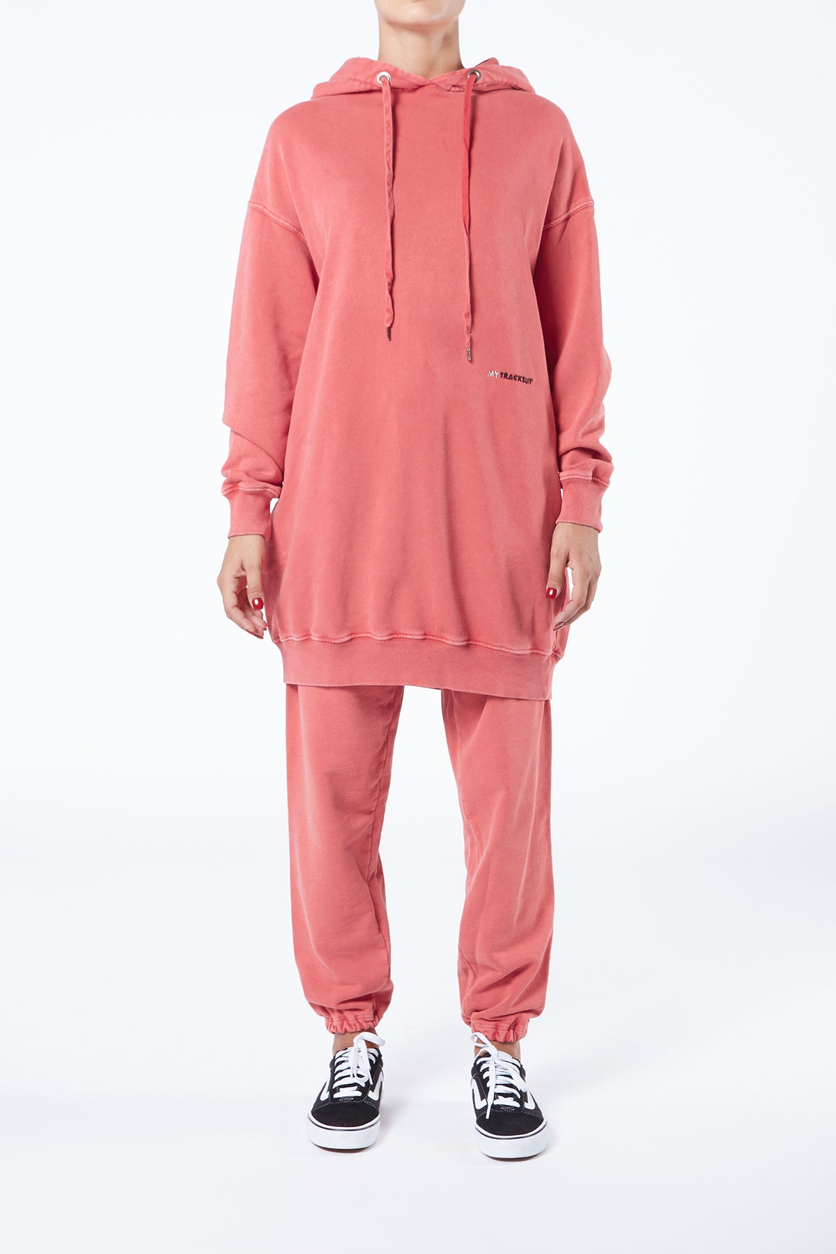MYTRACKSUIT - LONG OVER HOODIE SWEATER/JOGGER PANTS RED